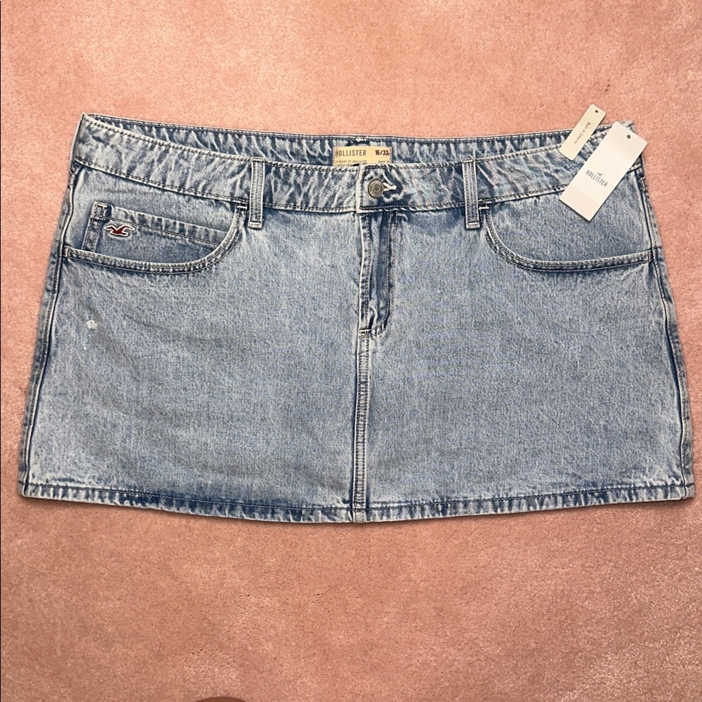 Hollister Limited Edition 25 Years Of Hollister Denim Micro Mini Skort NWT